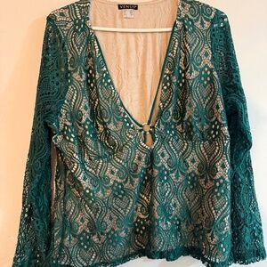 Absolutely sexy Emerald Green 1XL Lace Venus Top